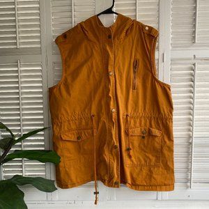 ZENANA OUTFITTERS Plus Size 2X Hooded Cargo Vest POCKETS Drawstring Purple Rust